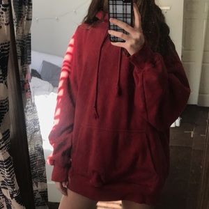 red brandy melville hoodie